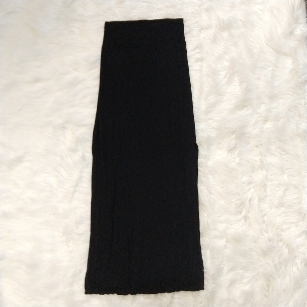 RUE21 black maxi skirt with side slits